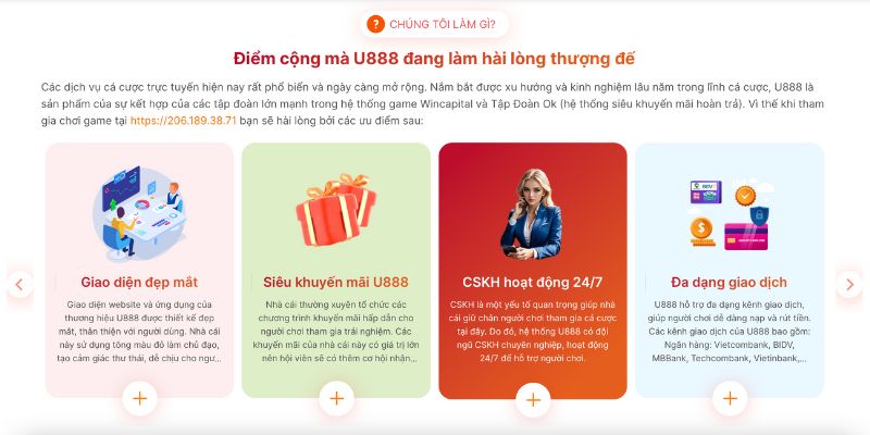 Điểm mạnh của nhà cái U888 là gì?